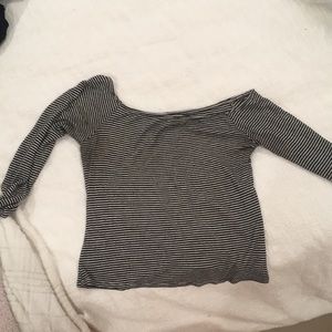 Mossimo b&w striped off the shoulder top